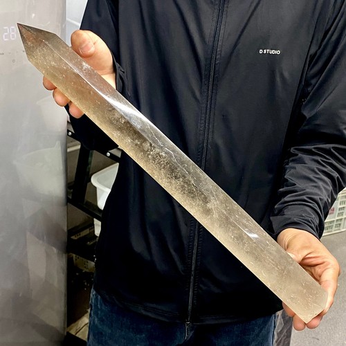 3.39LB Large Natural Tea Crystal Obelisk Transparent Quartz Energy - Bild 15 von 18