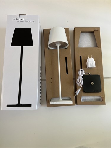NIB Zafferano LAMPES-À-PORTER Poldina Pro Rechargeable Table Lamp - White - Picture 2 of 11