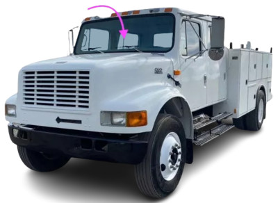 Fits: 1994-03 NAVISTAR 1600-2100/2300 2600 3000 4600 4900 Front Windshield Glass