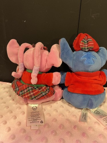 DISNEY STORE STITCH AND ANGEL HOLIDAY PLUSH DUO 7" MBBP NWT - Picture 6 of 9