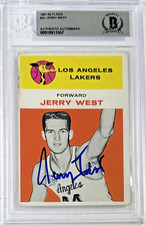 Jerry West Signed 1961-62 Fleer Rookie Card #43 BAS 16911557