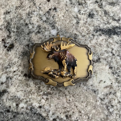 Vintage 1977-1978 Belt Buckle Moose Raintree Buckle 3D