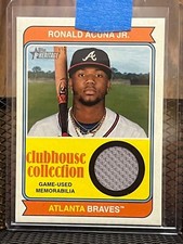 RONALD ACUNA 2023 TOPPS HERITAGE CLUBHOUSE COLLECTION BRAVES JERSEY PATCH RELIC!