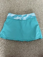 IVIVVA By Lululemon Set the Pace Pleated Skirt Skort teal girls size 12