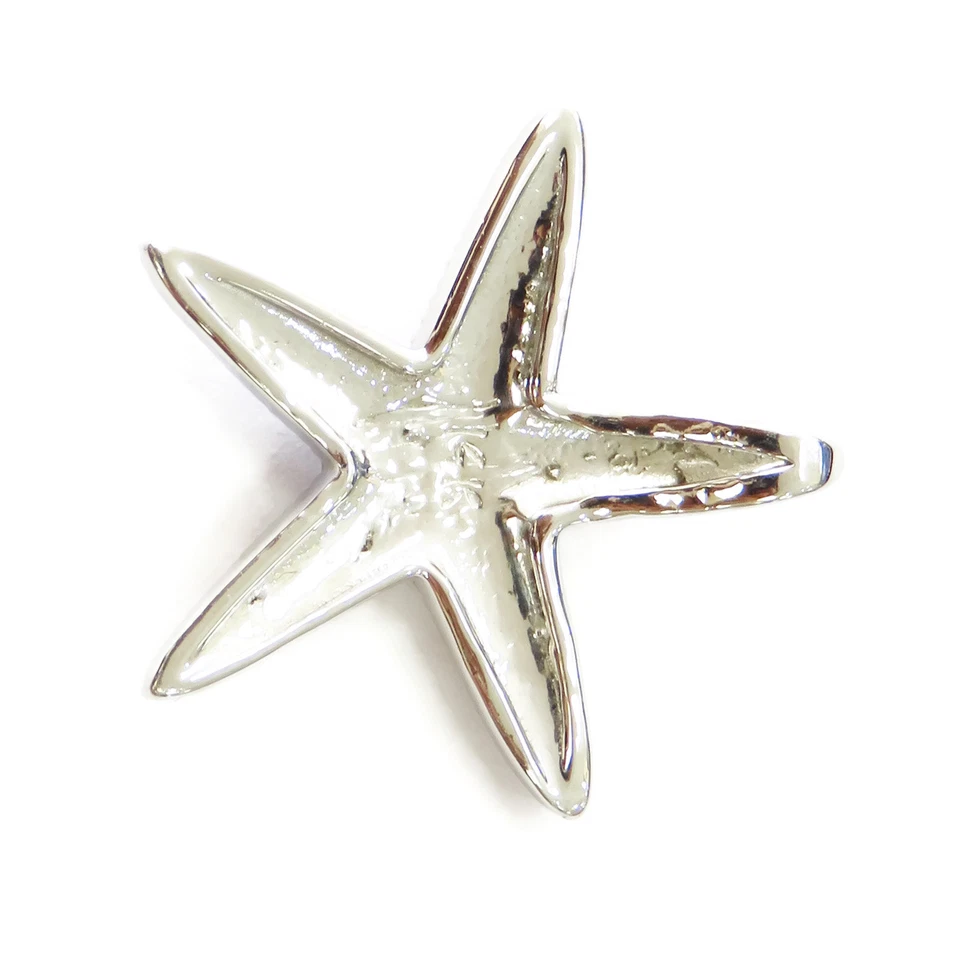Pingente de colar berloque estrela do mar ouro branco 14k - C13015 - Imagem 3 de 4
