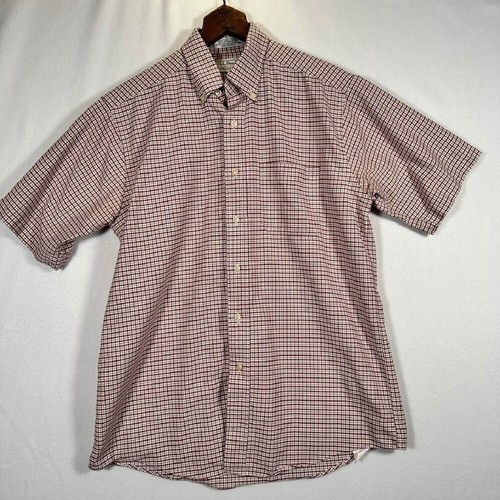 L.L. BEAN Plaid Button Down Shirt Mens Size 15 1/2 SS Button Up - Picture 8 of 8