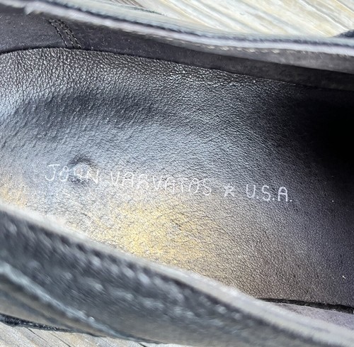 Zapatos de vestir informales de cuero negro John Varvatos 11,5 para hombre - Imagen 9 de 10