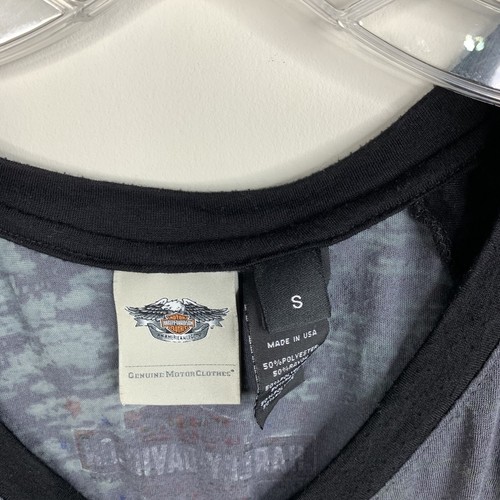 Harley Davidson Womens S Grey Short Sleeve Shirt - Picture 3 of 5