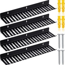 4 Pack Wall Mounteable Cable Hanger and Organizer Cord Rack with 19 Slots