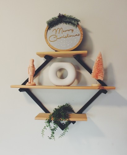 Handcrafted 16x16x5 Steel And Wooden Shelves  - Picture 2 of 3