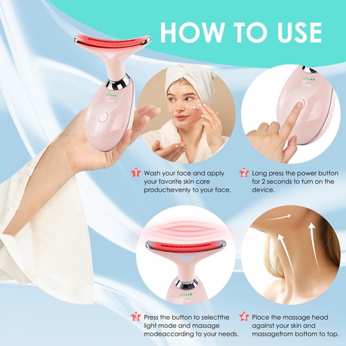 Facial Massager for Face and Neck, Red-Light-Therapy-for-Face and Neck, Face ... - Picture 4 of 7