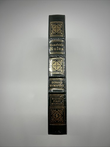 EASTON PRESS Rumsfeld's Rules Donald Rumsfeld SIGNED First 1st Leather SEALED - Picture 6 of 15