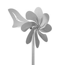 SKARAT A1007 - XL Windrad "Speedy 40plus" aus Edelstahl mit 360 Grad Windfahne