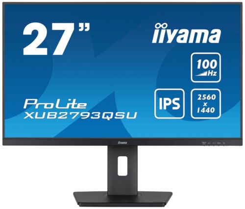 iiyama ProLite XUB2793QSU-B6 LED display 68.6 cm (27") 2560 x 1440 pixels Quad H - Picture 1 of 1
