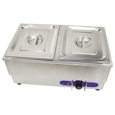 110V Commercial Stainless steel Hot Dog Steamer & Bun Warmer 1.5KW Countertop