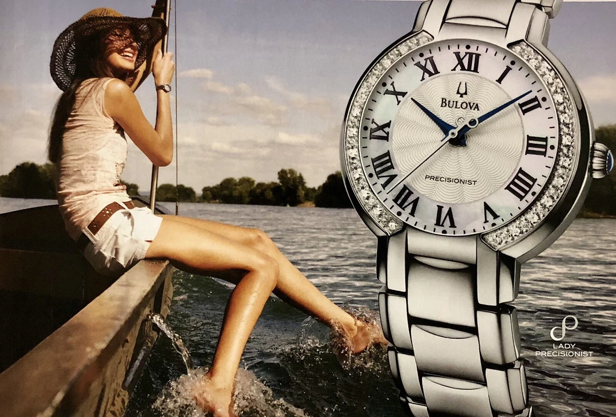 Bulova Ladies Precisionist Watch Beautiful legs Original Print Ad