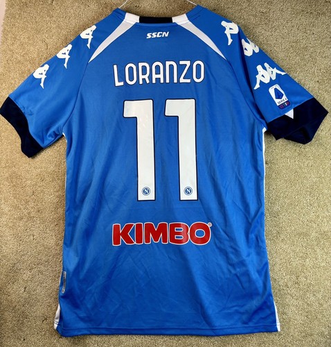 NWT 2020/21 Napoli Home Kappa Combat Gara Soccer Football Jersey Large Loranzo - Picture 2 of 6
