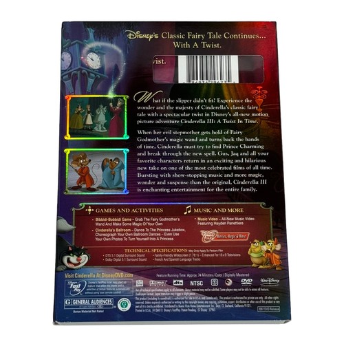 Lot Of 3 - Cinderella I II & III Disney DVD Brand New Sealed With Slipcover - Picture 7 of 7
