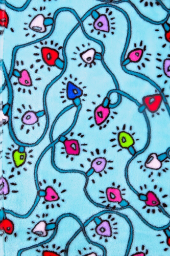 LUCES DE NAVIDAD Betsey Johnson Ultra Suave Peluche Multicolor 50" x 70" Nuevo con Etiquetas - Imagen 4 de 4