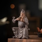 Purple Clay Tea Pet Guan Gong’s Night Reading  Study Room Decoration Ornament