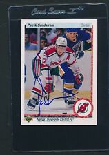 1990/91 Upper Deck #288 Patrik Sundstrom Devils Signed Auto *E9490