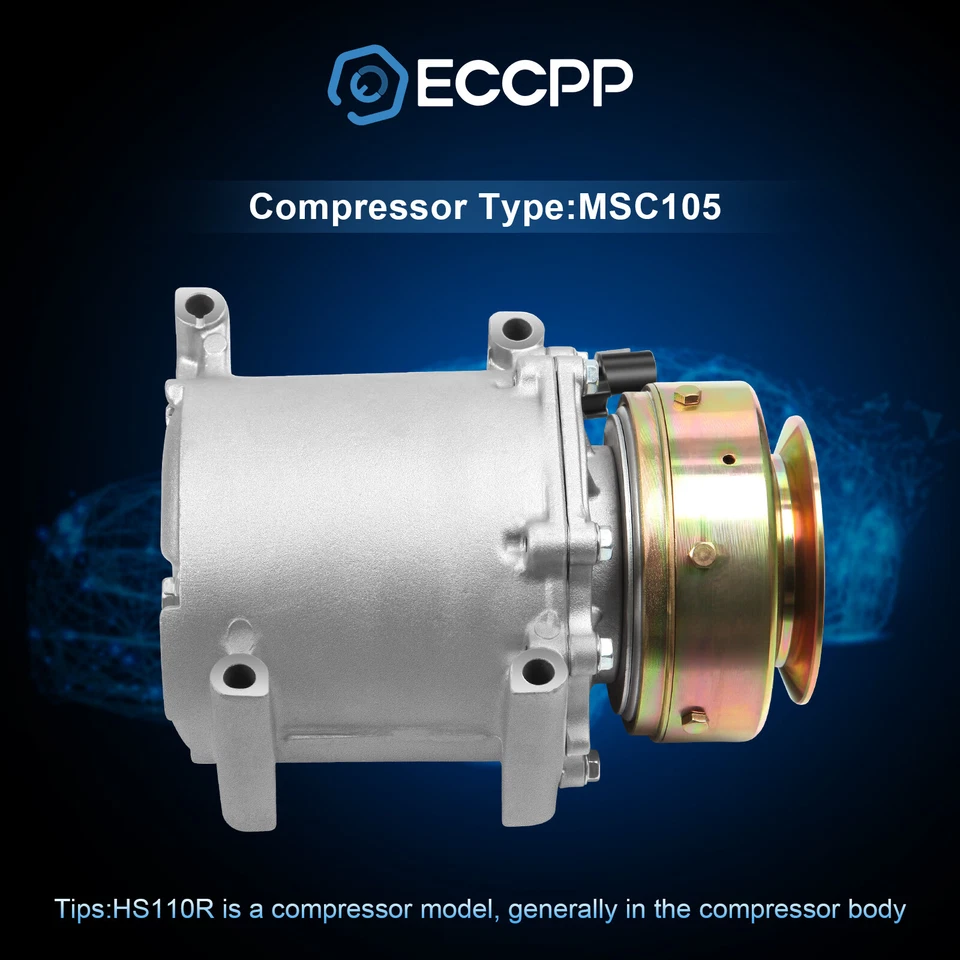 Compresor de aire acondicionado ECCPP para 1997-2002 2003 2004 Mitsubishi Montero Sport 1010379 Foto 2 de 4