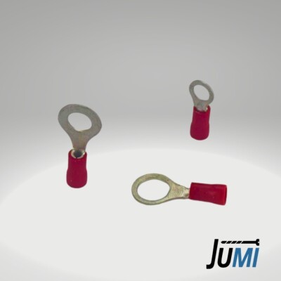 10 x Ring Cable Lug Size Red M 8 8.0-1.0mm Insulated High Quality!