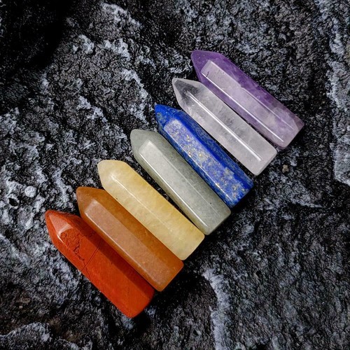 1 Set Natural Crystal Hexagonal Column Energy Stone Healing Gemstones - Imagen 8 de 12
