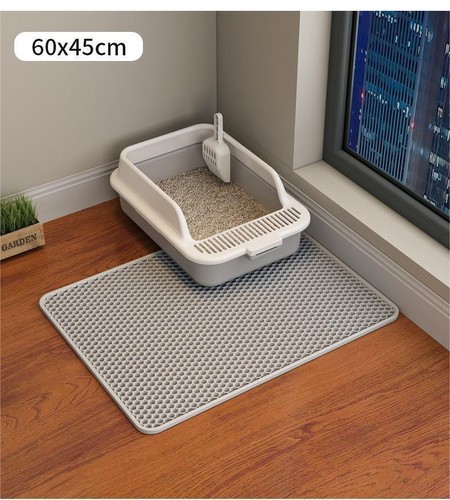 90x60cm Waterproof Cat Litter Mat - Nonslip, Double Layer, Washable - Picture 16 of 27