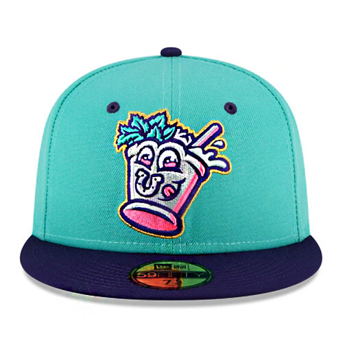 New Era Louisville Bats Fitted Hat MILB Official Mint Juleps Cocktail