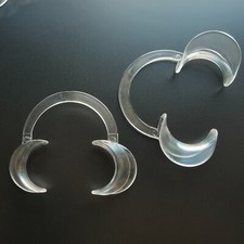 Dental C-Shaped Mouth Prop for Teeth Impressions - Transparent Bite Block 20PCS