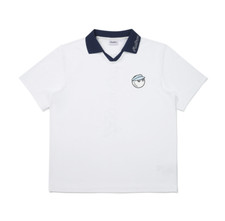 [Malbon Golf] Buckets Mesh Collar T-shirt - White - M ~ XXXL
