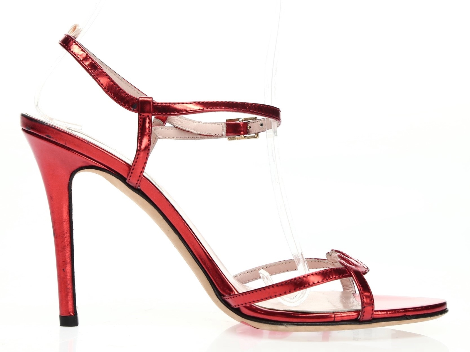 Womens SJP red metallic leather strappy strappy strappy sandals sz. 36 40ffa7 Womens SJP red metallic leather strappy strappy strappy sandals sz. 36 40ffa7