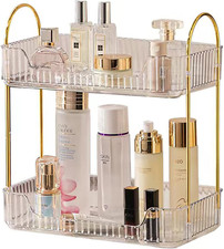 Bathroom Counter Organizer Countertop Storage Shelf Organizer Vanity Tray 2 Tier