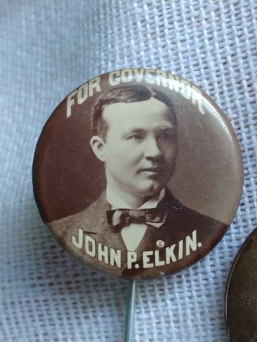 1902 Pennsylvania For Governor John Elkin Political PA Pin button rare excellent - Picture 2 of 3