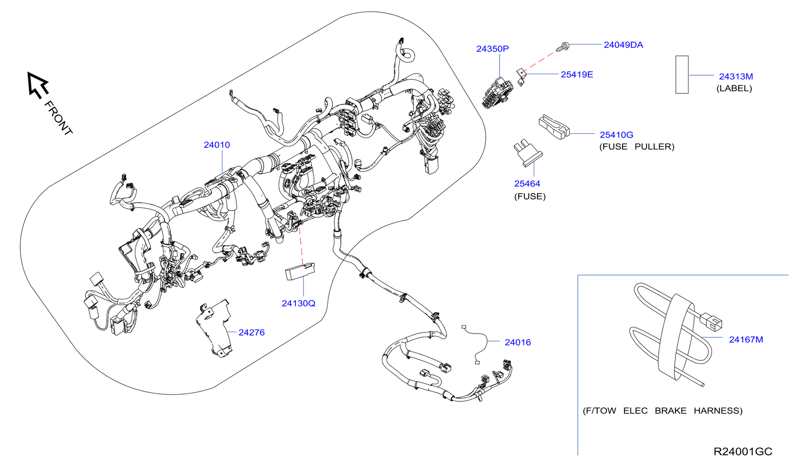 nissan-infiniti-24014-9fs9b-harness-body-ebay
