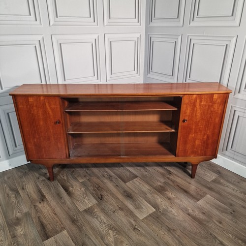 Retro Vintage Mid Century Glass Front Sideboard - Teak Danish Inspired Scandi - Picture 23 of 24