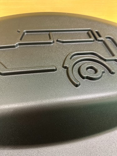 ABS Black Rear Spare Tire Tyre Cover Portecor Fit For Land Cruiser 76 LC76 2024 - Picture 10 of 12