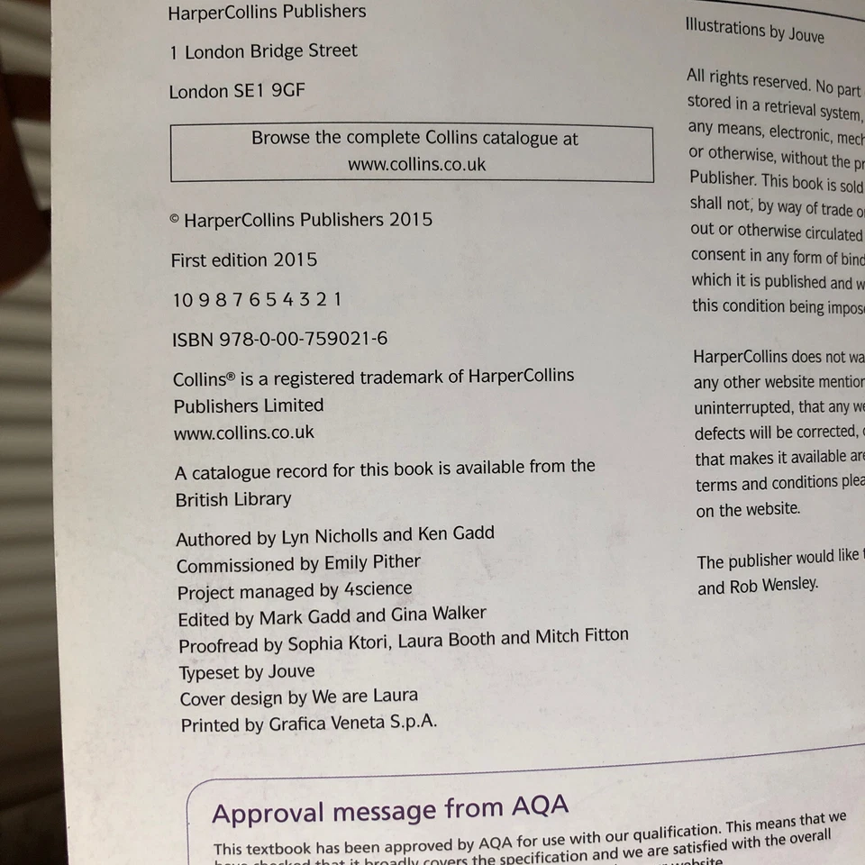 AQA CHEMISTRY A-Level Year 1 & AS Student Book Exam Revision Collins 2015 - Image 4 of 4