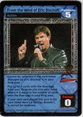 WWE: From the Mind of Eric Bischoff [Played] card type Actions Raw Deal Wrestlin