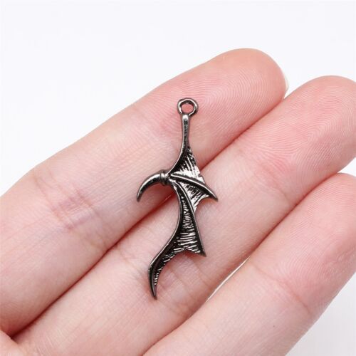 80 Pcs Gun black Tibetan Silver Wing Charms Pendant 31x12MM DIY Making C15759 - Picture 3 of 6