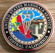 US Marshals Service - VINTAGE MDofCA full color S version 1.75in challenge coin