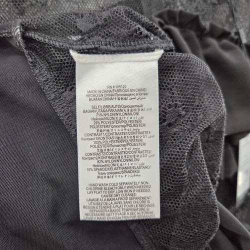 Neu mit Etikett BCBG Maxazria Damen Spitzenbody Anzug Large schwarz Beauty Rüschen Langarm - Bild 11 von 12