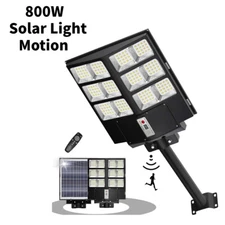 800W Commercial Solar Street Light Outdoor LED Floodlight for Garden Plaza Shop