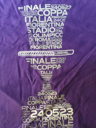 Maglia CELEBRATIVA LOAD TO FINALE uomo AC FIORENTINA in COTONE 22/23 XL - Picture 3 of 4