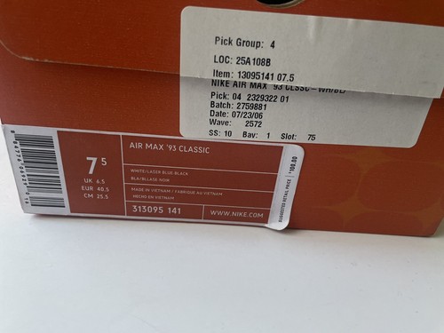 Nike Air Max 93 History Of Air Size 7.5 - Picture 13 of 13