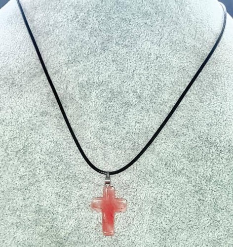 Gemstone Cross Rope Chain Necklaces in 15 Variations - Picture 7 of 17