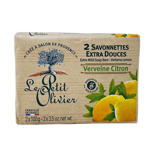 Le Petit Olivier Seife mit Zitrone, Eisenkraut & Olivenöl – 2x100g natürliche Pf - Bild 4 von 5