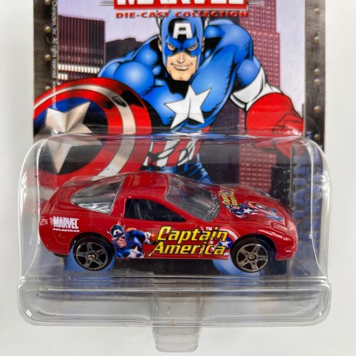 MAISTO Diecast Captain America Chevrolet Corvette 1:64 Ultimate Marvel Series1 - Picture 5 of 11