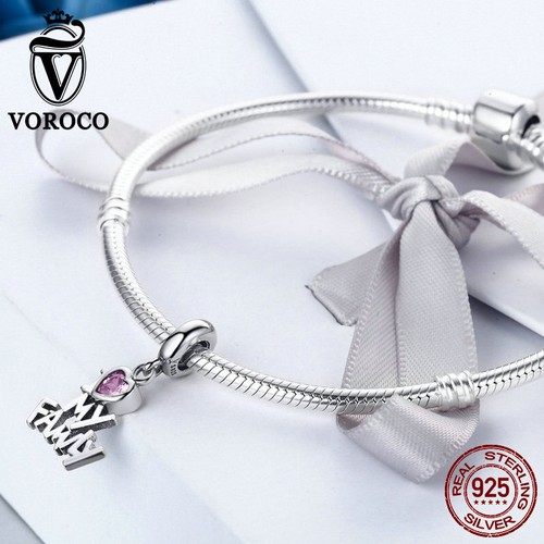 925 Sterling Silver Charms Beads Diy Pendants Fit Bracelet Necklace Chain VOROCO - Picture 54 of 573